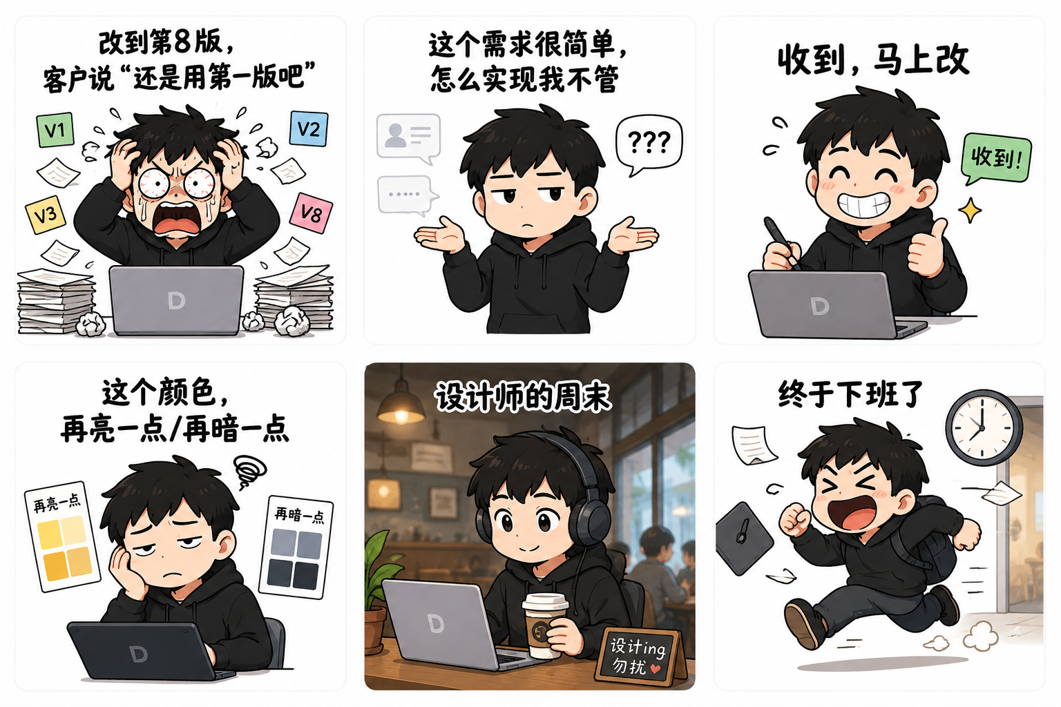GPT Image 2 generated designer life emoji pack