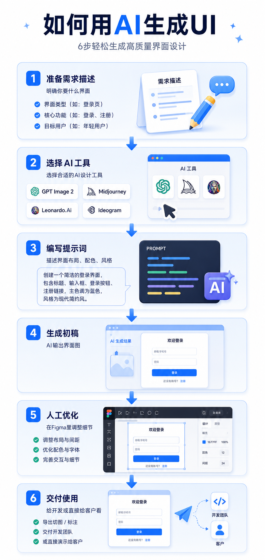 GPT Image 2 generated AI UI generation 6-step tutorial