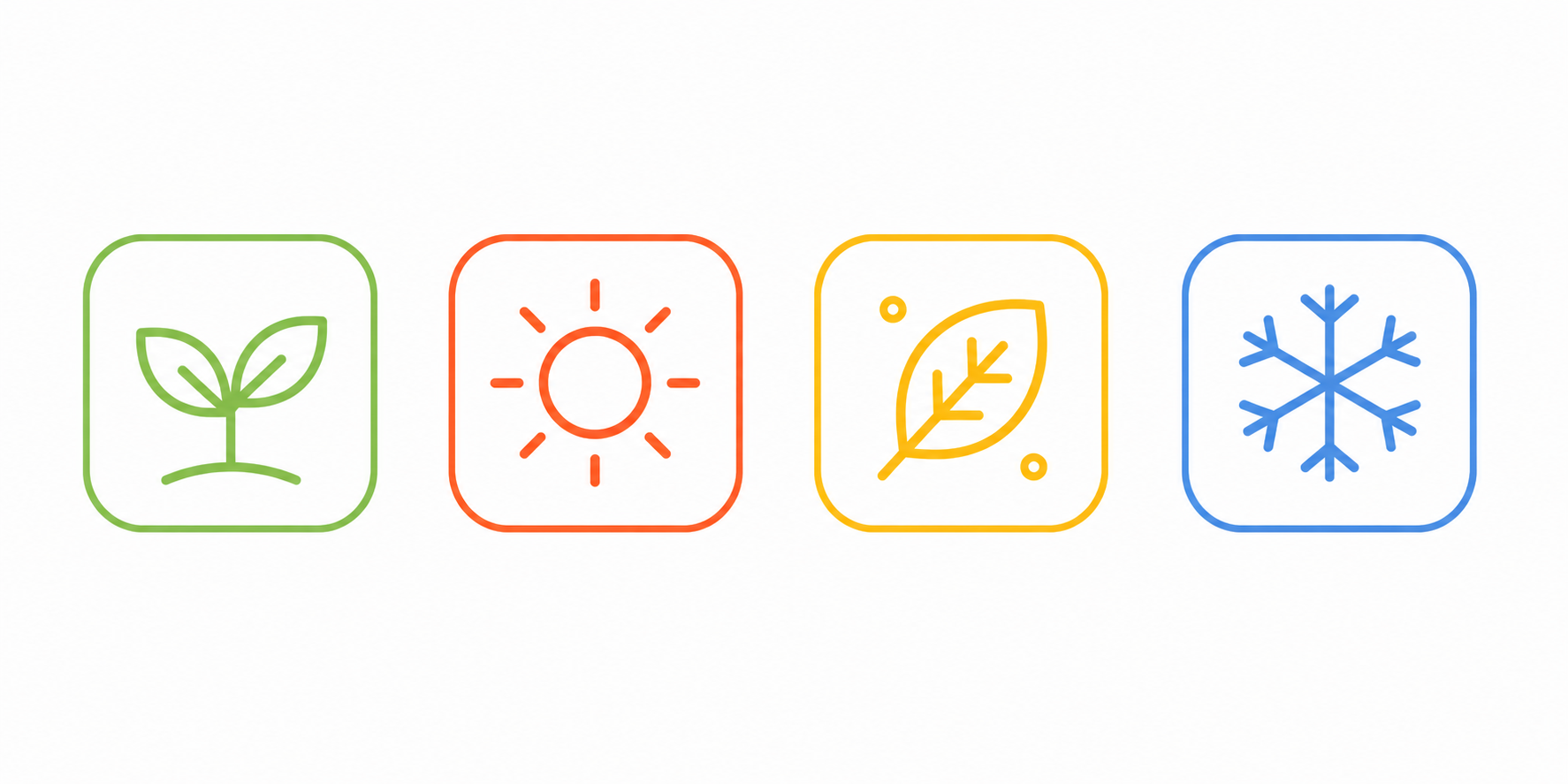 GPT Image 2 generated Four Seasons icon set