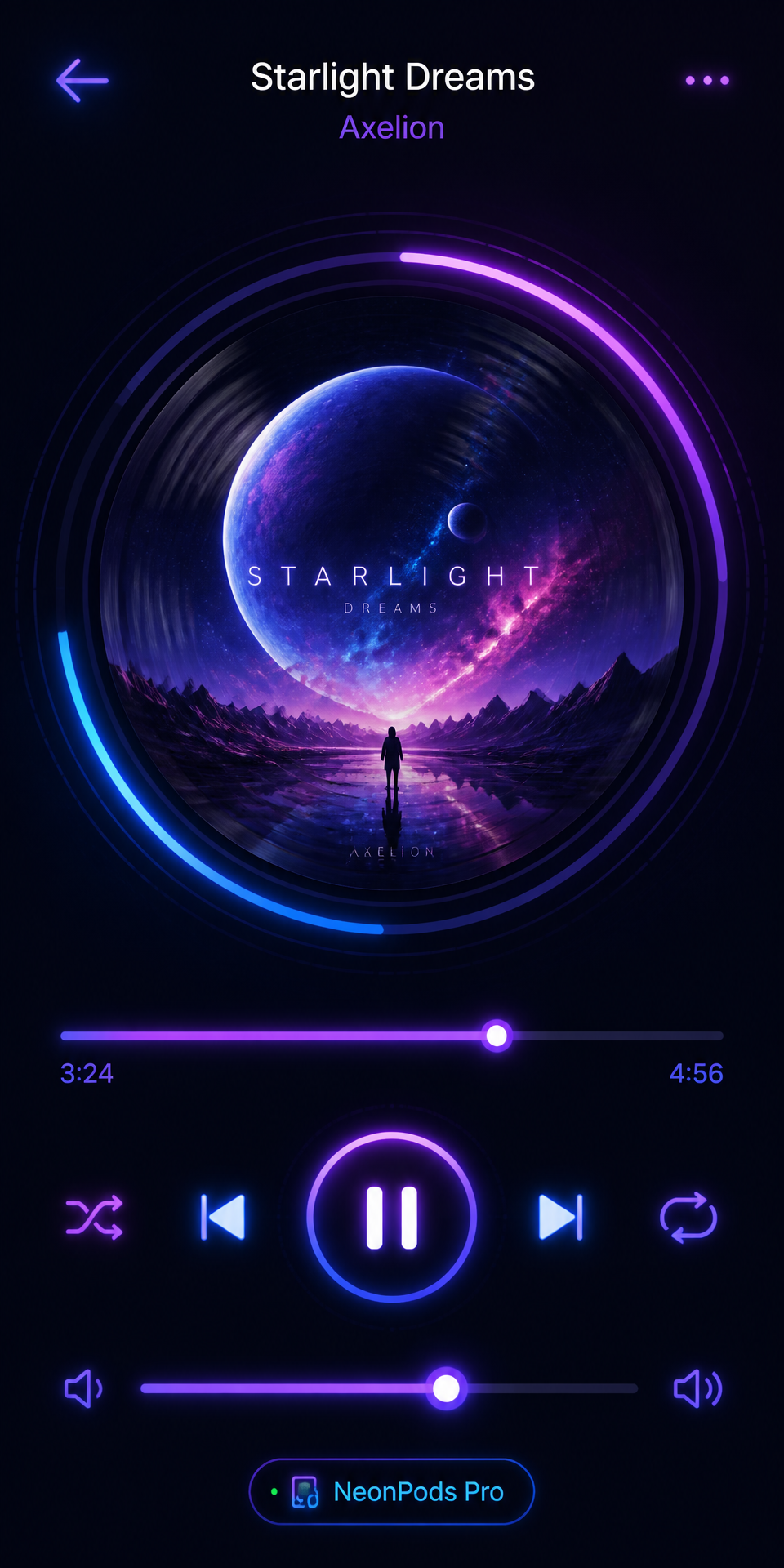 GPT Image 2 generated dark mode music app player
