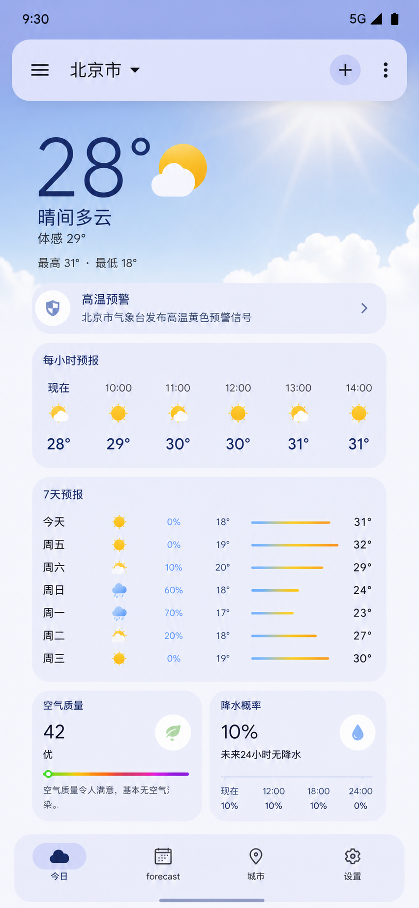 GPT Image 2 generated Android Material Design 3 style weather app